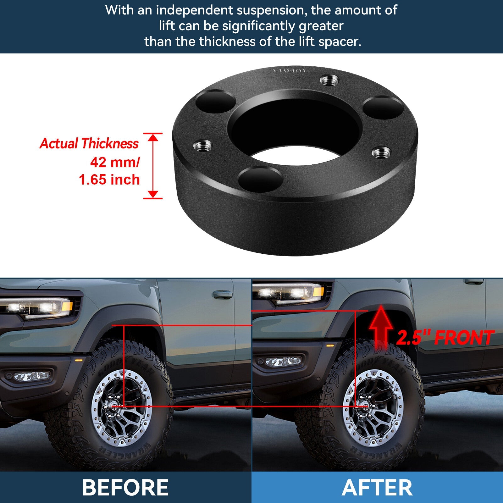 ECCPP 2.5" Front & 3" Rear Leveling Lift Kit For Ford F-150 2004-2020 2009 2011 ECCPP