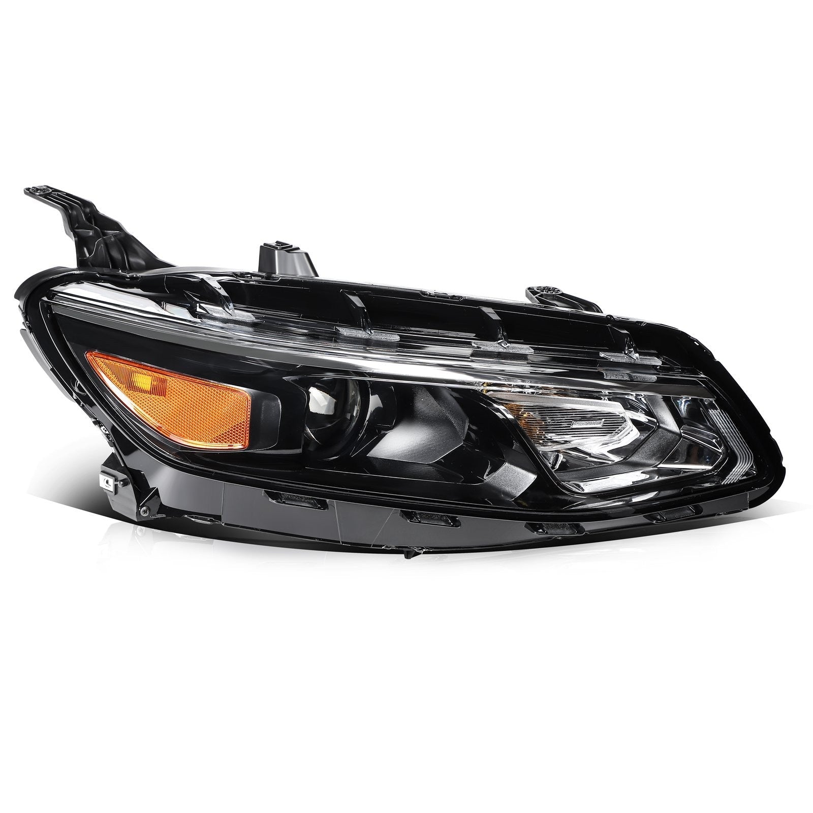 ECCPP Headlights Assembly For Chevrolet Malibu 2016-2018 Pair Kit Black Amber 6B93BC-57