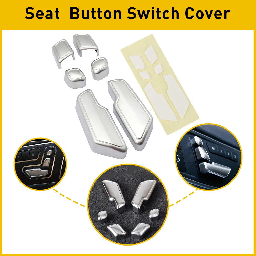 Silver Door Seat Adjust Button Switch Cover Trim for Mercedes-Benz E Class W212 6B93BC-57