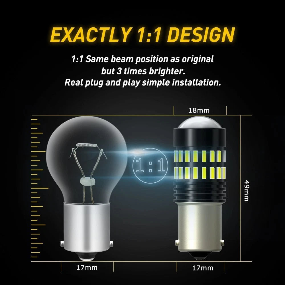 AUXITO 1156 7506 LED Reverse Backup Light White 6000K for DRL Parking Tail Bulbs AUXITO