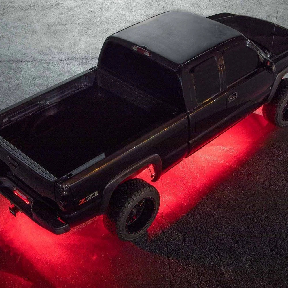 Red 4 Pods LED Rock Lights For JEEP Offroad Car Truck ATV Boat Underbody Light A 6B93BC-57