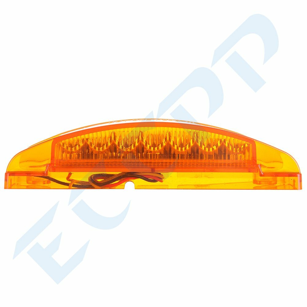 10X 6" Rectangular Side Marker Clearance Light Sealed 20Diodes Reflector Amber 6B93BC-57