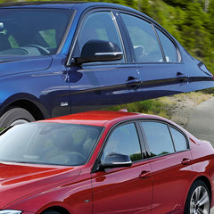 For BMW E46 4-door sedan/saloon 1998-2005 Black Pillar Posts Window Trim Cover A 6B93BC-57