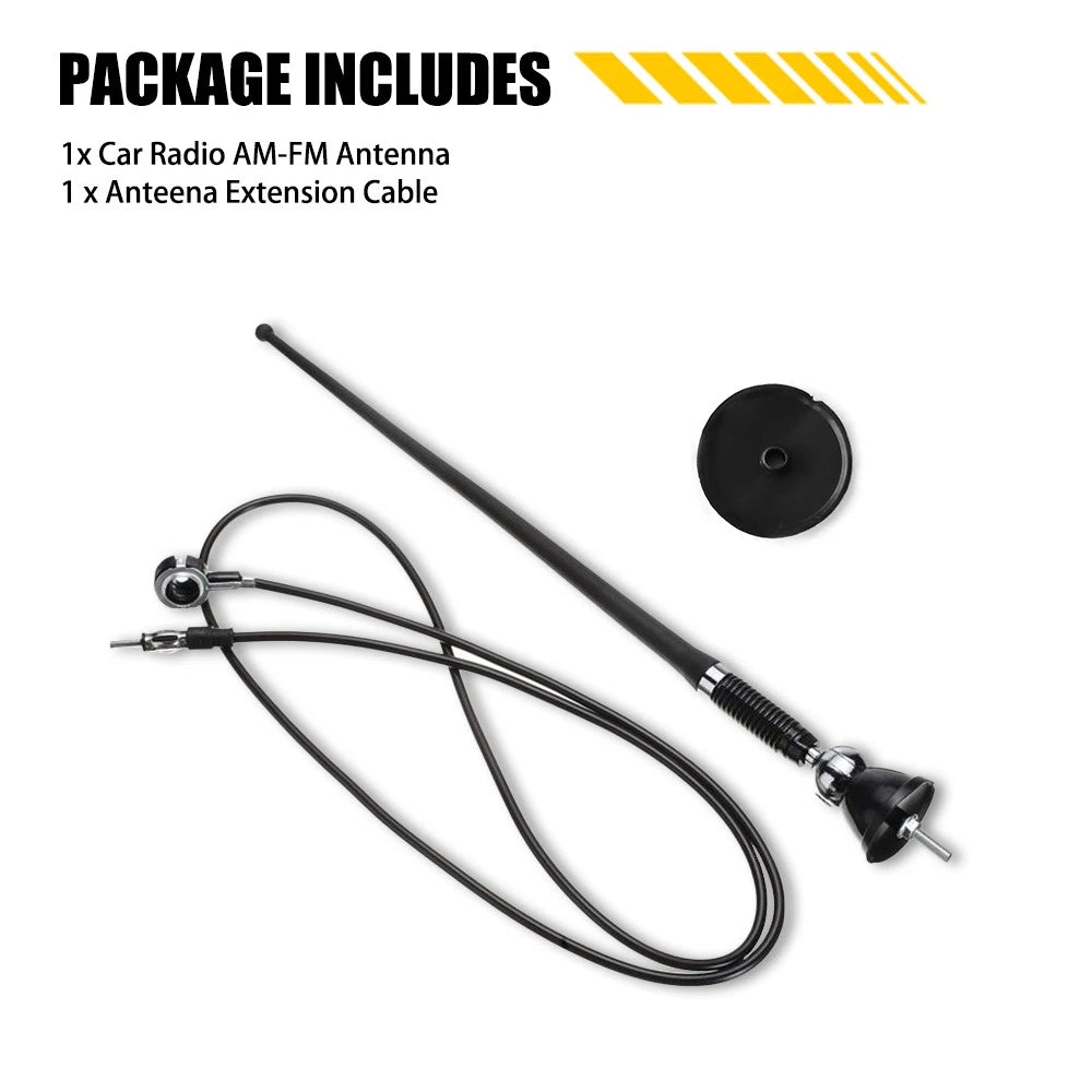 16" Universal Mount Swivel Base Radio Amplified AM/FM Signal Aerial Antenna EOA 6B93BC-57