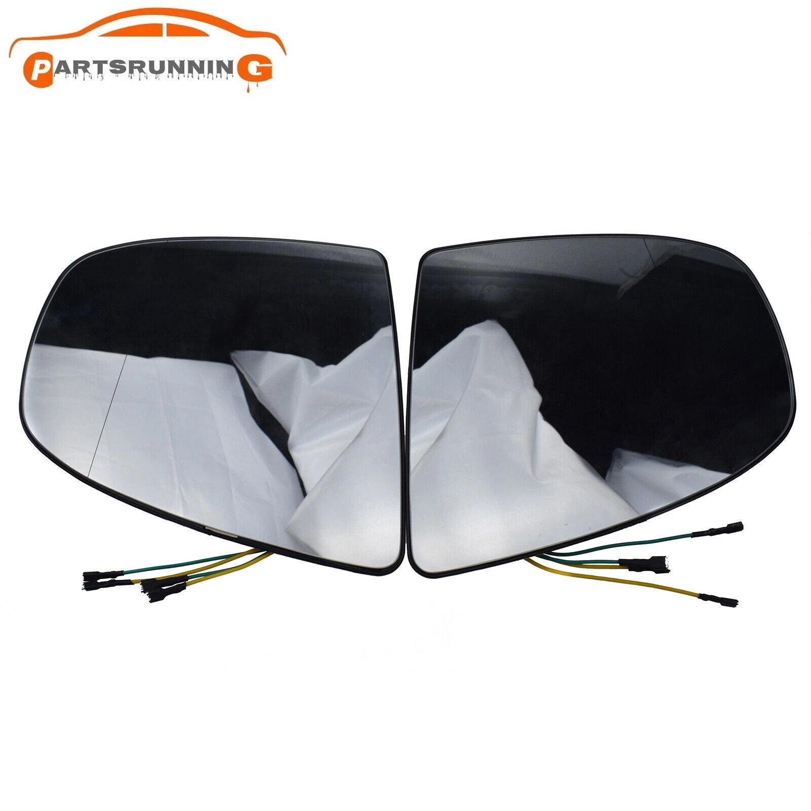 2PCS Left & Right Door Mirror Glass Heated For BMW 2007-2014 X5 X6 E70 E71 E72 6B93BC-57