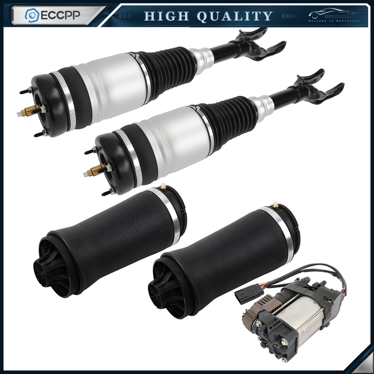 5X Front Rear Air Suspension Shock Compressor For Jeep Grand Cherokee WK2