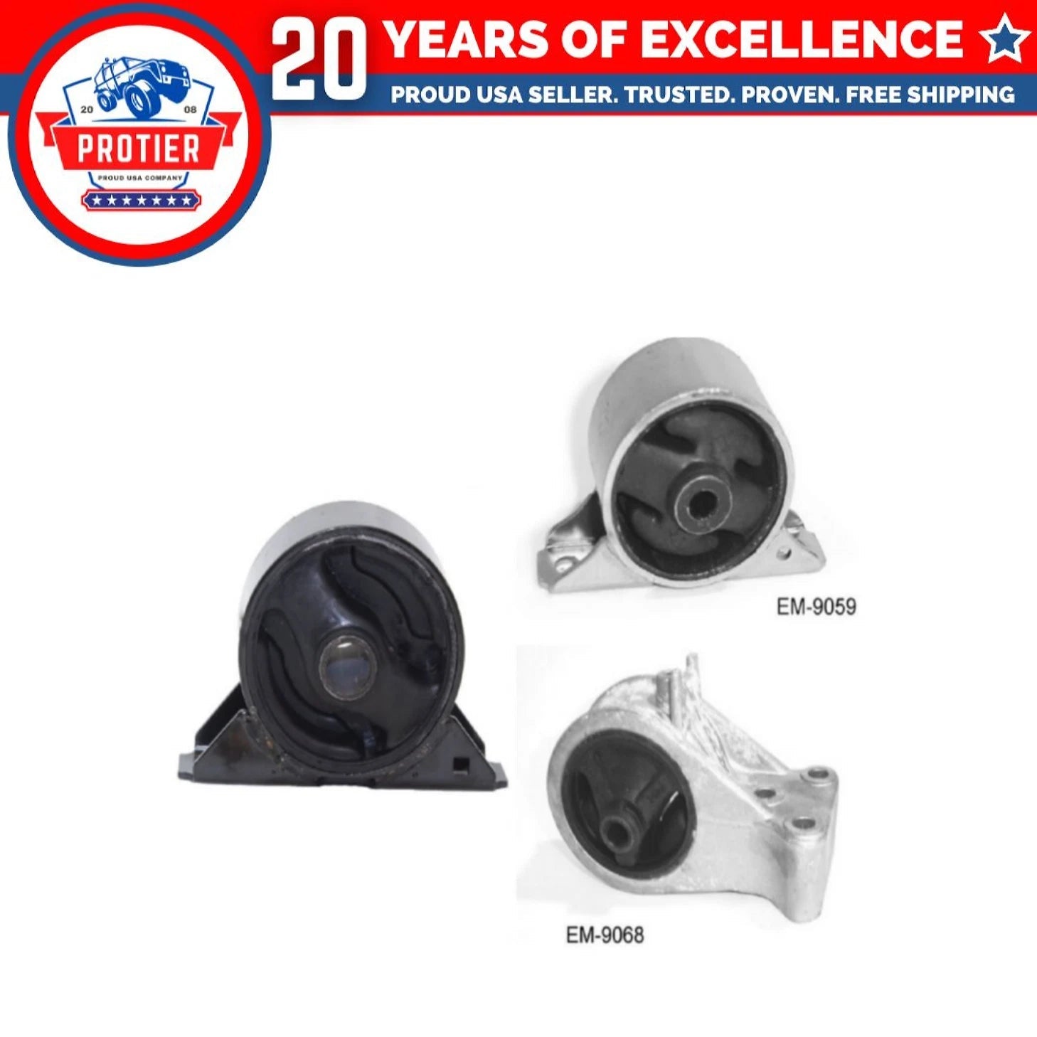 Engine Motor & Trans Mount 3PCS Set Compatible for 1999-2002 Mitsubishi Mirage 6B93BC-57