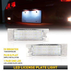 LED License Plate Light Rear Tag Lamp Assembly for 2014-2021 Chevrolet Camaro 6B93BC-57