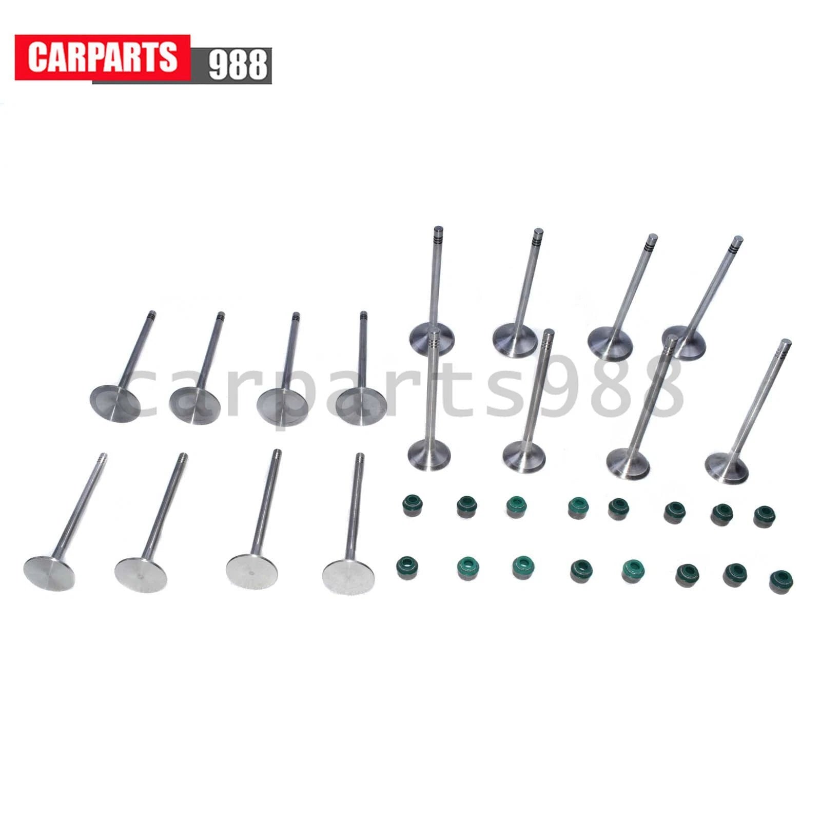 8x Intake + 8x Exhaust Valves + 16x Valve Stem Seal For Audi A3 A5 Golf GTI EOS 6B93BC-57