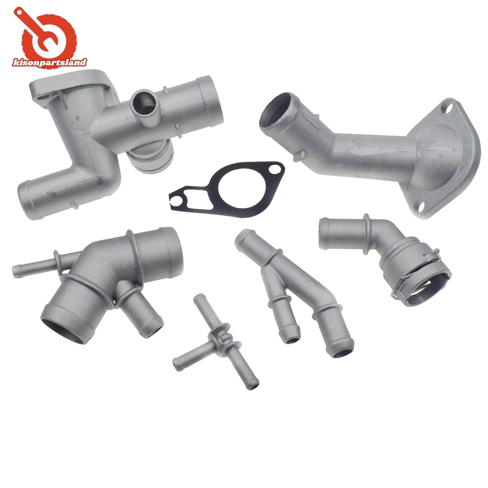 6PCS Aluminum Coolant Flange Upgrade Kit For VW Golf MK4 Jetta GTI 1.8T 2000-05 6B93BC-57