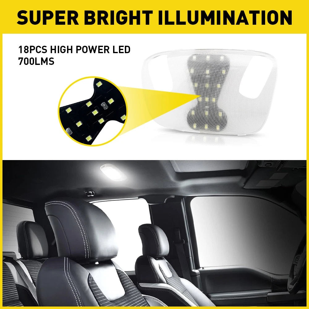 Clear Interior Dome LED Light For 1999-07 Ford F-250 350 450 550 Super Duty EOA 6B93BC-57