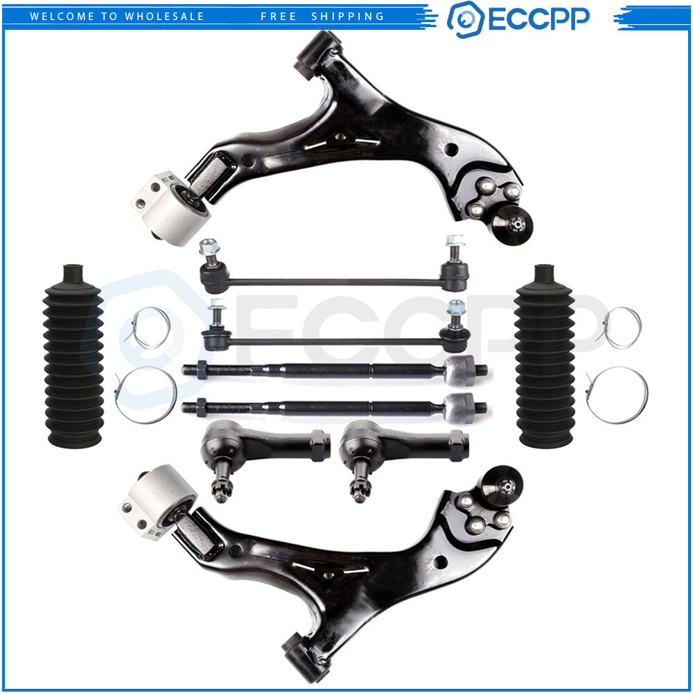 10x Fits 2005-2007 Chevrolet Equinox Front Lower Control Arms Inner Tie Rod Ends 6B93BC-57