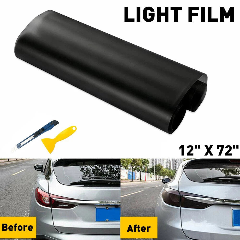 72" Smoke Matte Black Tail Light Headlight Tint Vinyl Film Overlay Wrap Sheet EA 6B93BC-57