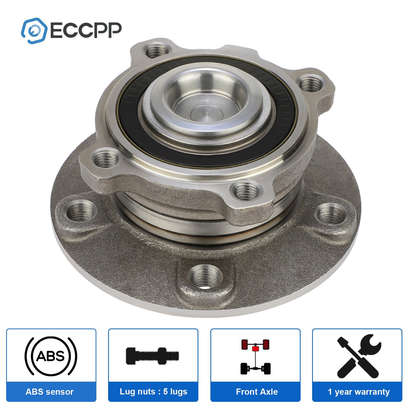 1Pc Wheel Hub Bearing Assembly Front For BMW 745i 750i 760i 745Li 750Li 760Li 6B93BC-57