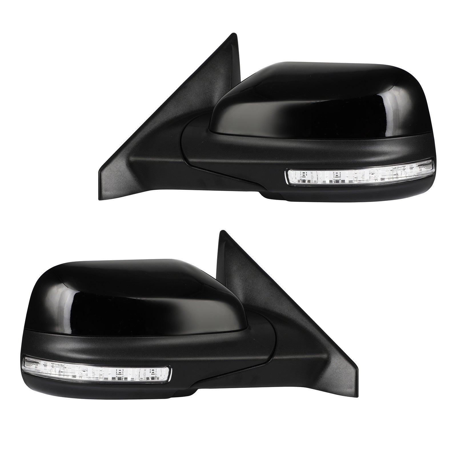 Pair Side Mirrors For 16-19 Ford Explorer Power-folding Heated Signal Puddle BSM 6B93BC-57