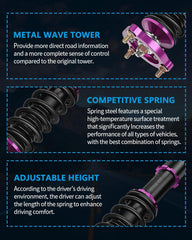 Coilovers Suspension Kit For 2006-2011 Honda Civic Shock Struts Adj. Height 6B93BC-57