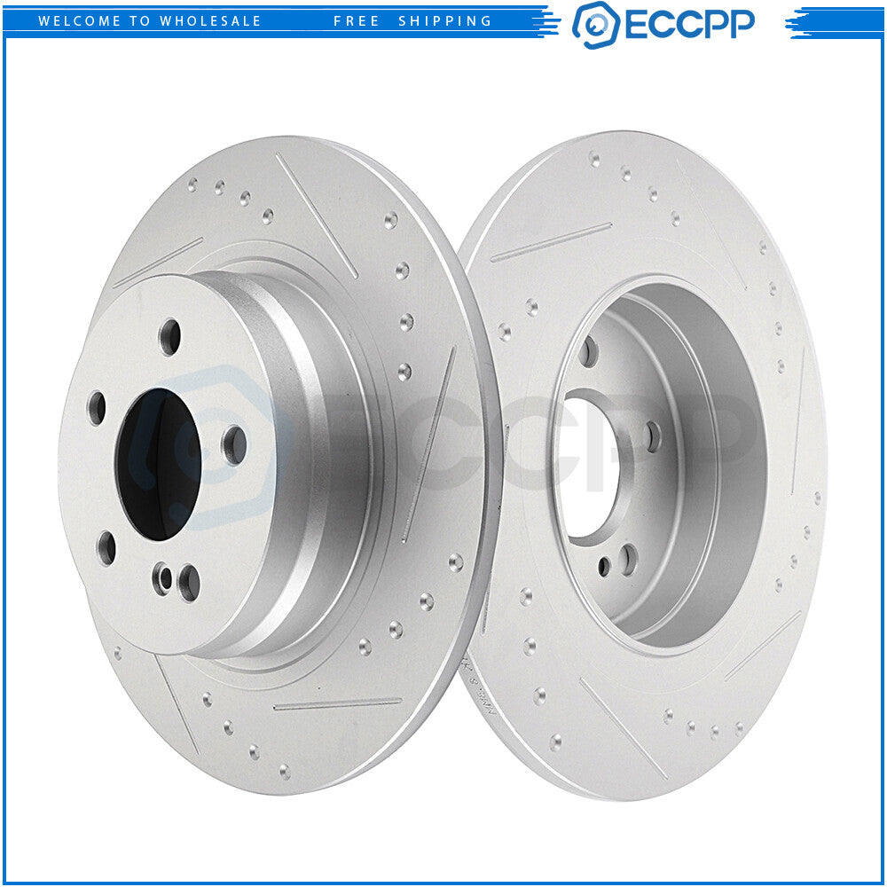 Rear Disc Brake Rotors for 2008 2009 2010 - 2012 Mercedes-Benz C230 C250 C300 6B93BC-57