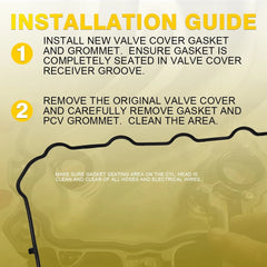 Valve Cover Gasket w/ Spark Plug Tube Seal For 2010-17 Toyota Camry Highlander A 6B93BC-57