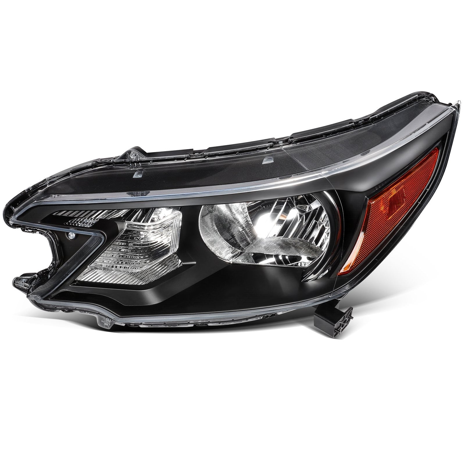 ECCPP Headlight Assembly For Honda CR-V CRV 2.4L 2012-2014 Left Side Black Amber 6B93BC-57