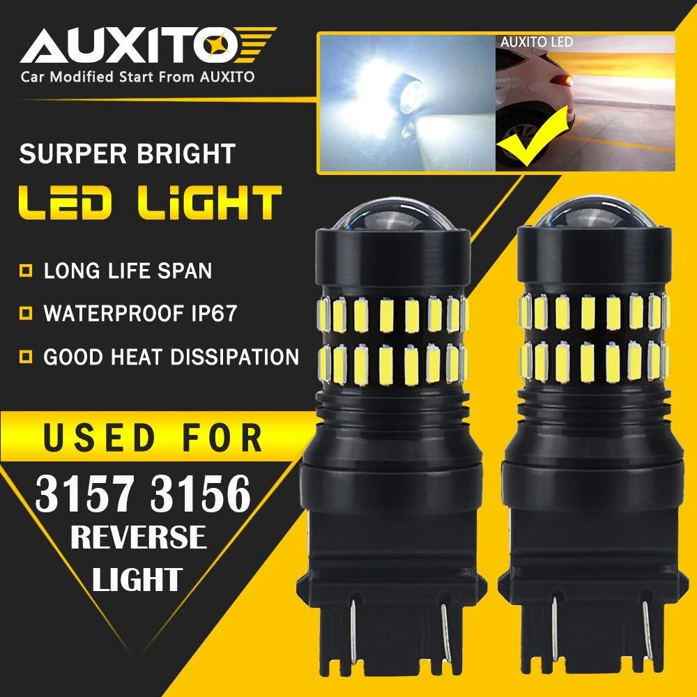 AUXITO 3157 3156 LED Backup Reverse Light Bulb White For Ford F-150 2018 6K EOA AUXITO