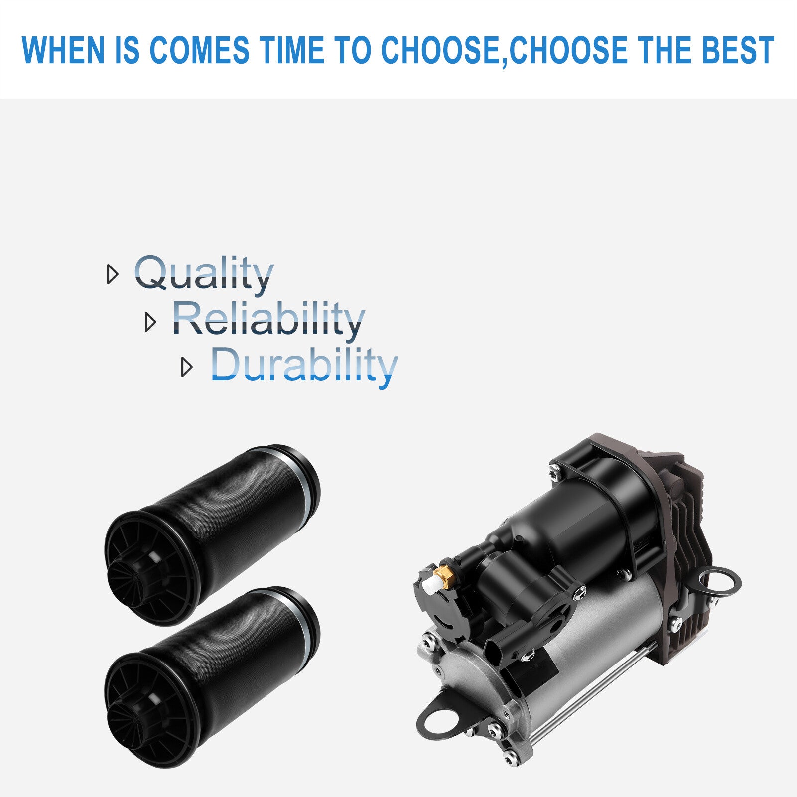 3PCS Rear Suspension Spring + Air Compressor Pump For Mercedes X164 GL350 GL450 6B93BC-57