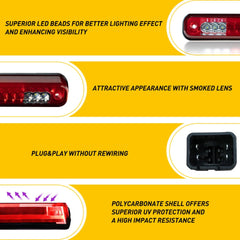 Smoked LED 3rd Brake Light Cargo Lamp for 88-98 Chevy Silverado GMC C1500 EOA 6B93BC-57