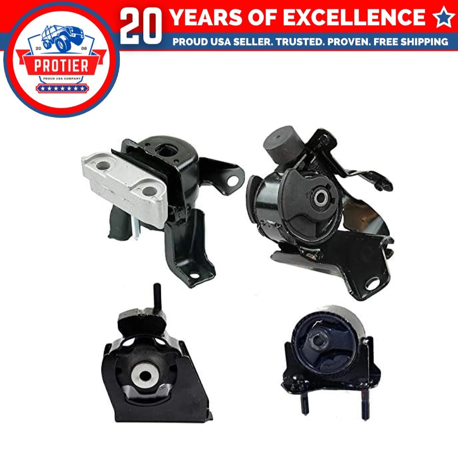 Engine Motor & Transmission Mount Set fits Toyota Matrix 09-13 2.4L AWD: 6B93BC-57