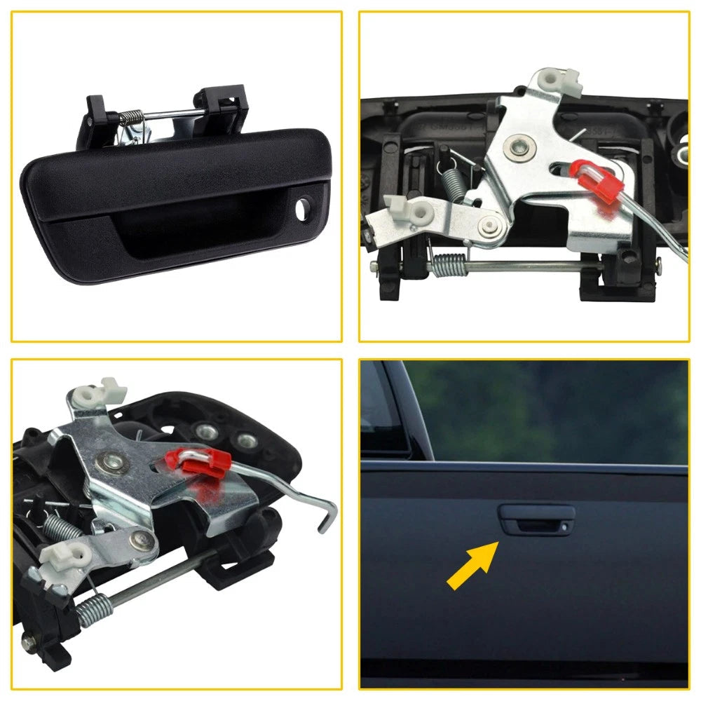 Tailgate Handle w/ Hole For 2004-2012 Chevrolet Colorado GMC Canyon Black Rear 6B93BC-57