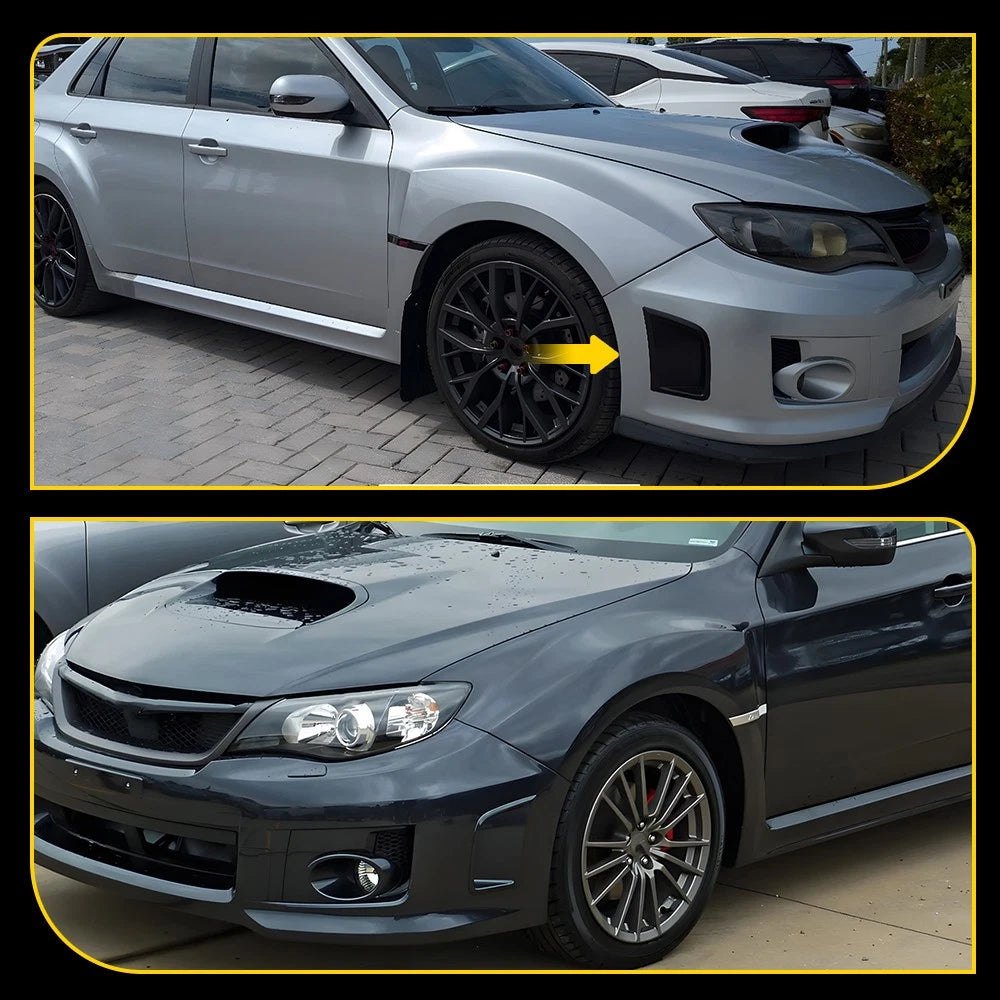 2X For 2008-2014 Subaru WRX STi Front Bumper Side Air Vents Corner Cover Black A 6B93BC-57