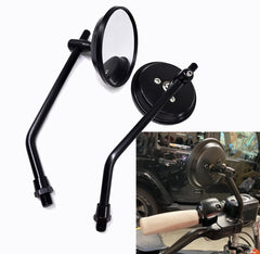 Black Motorcycle Rearview Mirrors For Yamaha V Star 1300 1100 950 650 250 10MM