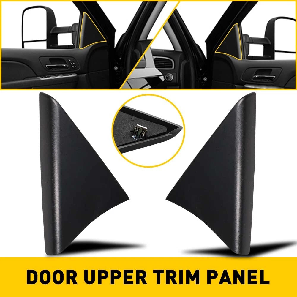 2PCS For 2007-2014 Chevy GMC Front Driver Passenger Side Door Upper Trim Panel 6B93BC-57