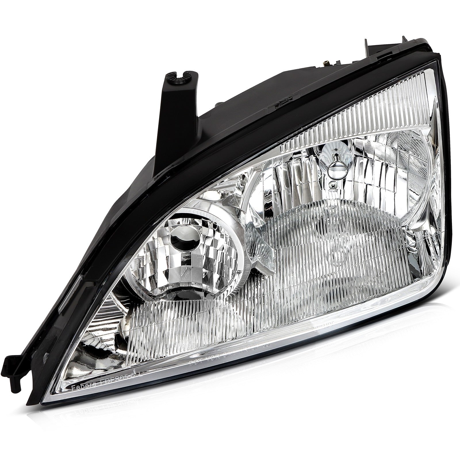 Headlights Assembly Pair For 2007-2005 Ford Focus Chrome Housing Left+Right 6B93BC-57