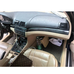 Interior Center Console Carbon Fiber Molding Sticker Decals For BMW E46
