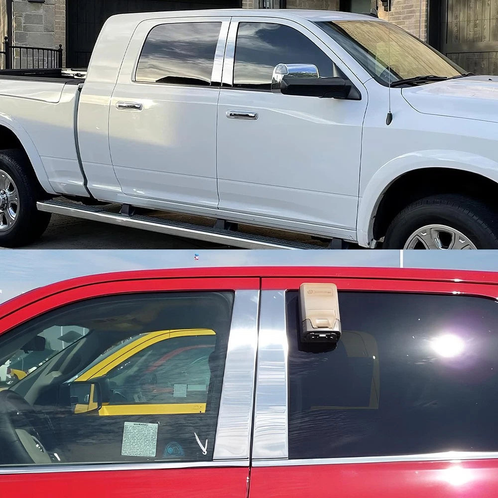 Chrome Pillar Posts for Dodge Ram 2009-2018 4pc Window Door Trim Cover Kit EOA 6B93BC-57