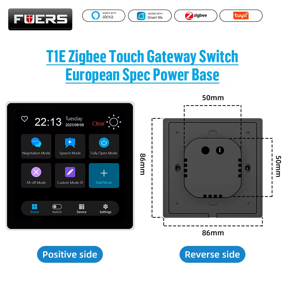 FUERS T3E T1E Smart Control Panel Switch Smart Home Automation System Tuya Switc 6B93BC-57