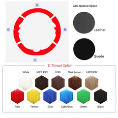 Black PU Hole Leather Steering Wheel Stitch-on Wrap Cover For Tesla Model S/X
