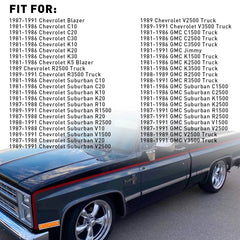 For 1981-91 Chevy GMC Amber C/K Front Bumper Side Light Marker Fender Lamp Shell 6B93BC-57