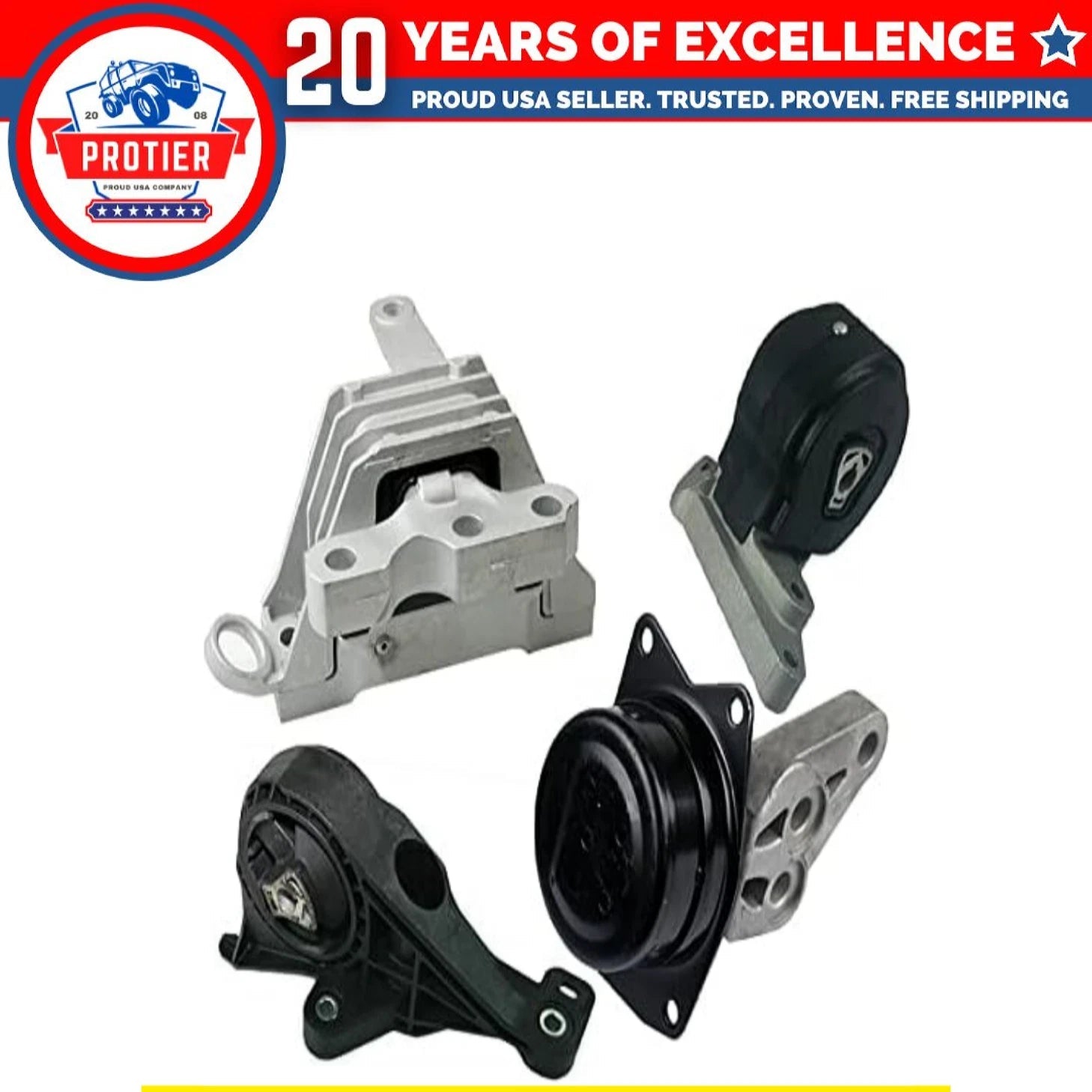 Fits 2010 Buick Allure/LaCrosse 3.0L AUTO AWD Engine & Trans Mount Set 6B93BC-57