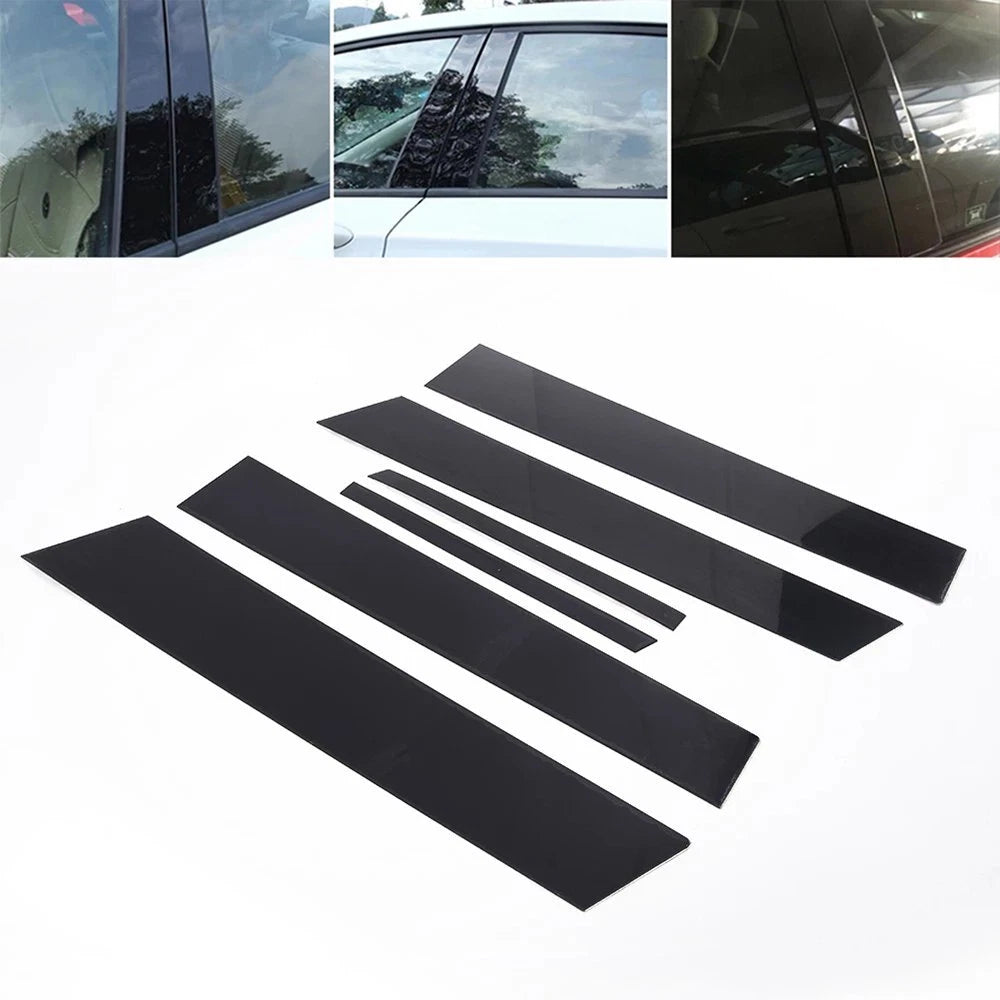 6pc Black Pillar Posts for Honda Civic 2006-2011 (4dr) Set Door Trim Cover Kit A 6B93BC-57