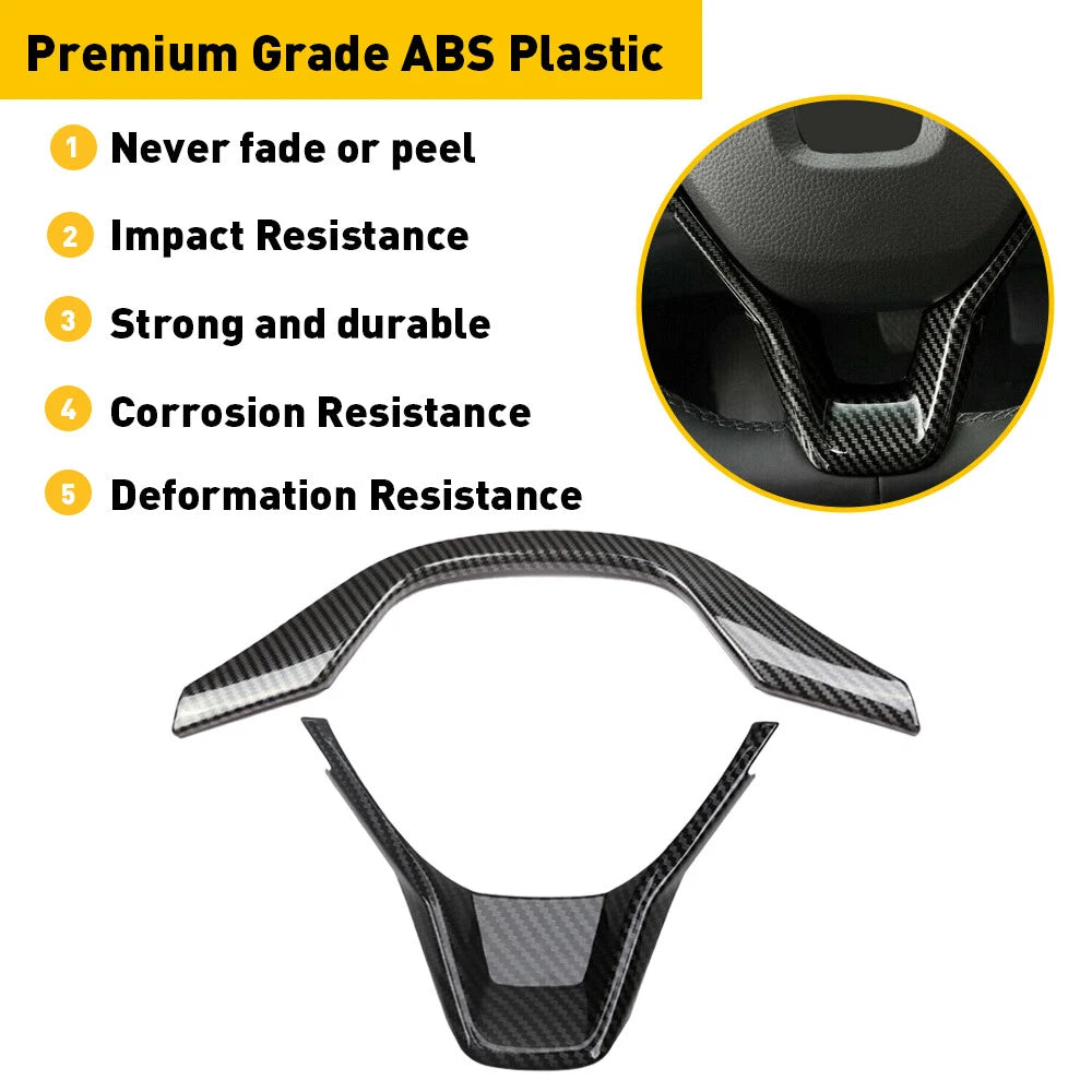 For Honda Accord 2018-2021 Steering Wheel Frame Cover Trim Carbon Fiber Style EA 6B93BC-57