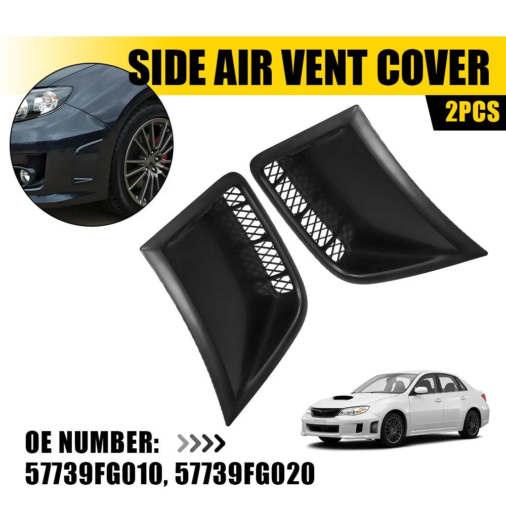 2X For 2008-2014 Subaru WRX STi Front Bumper Side Air Vents Corner Cover Black A 6B93BC-57