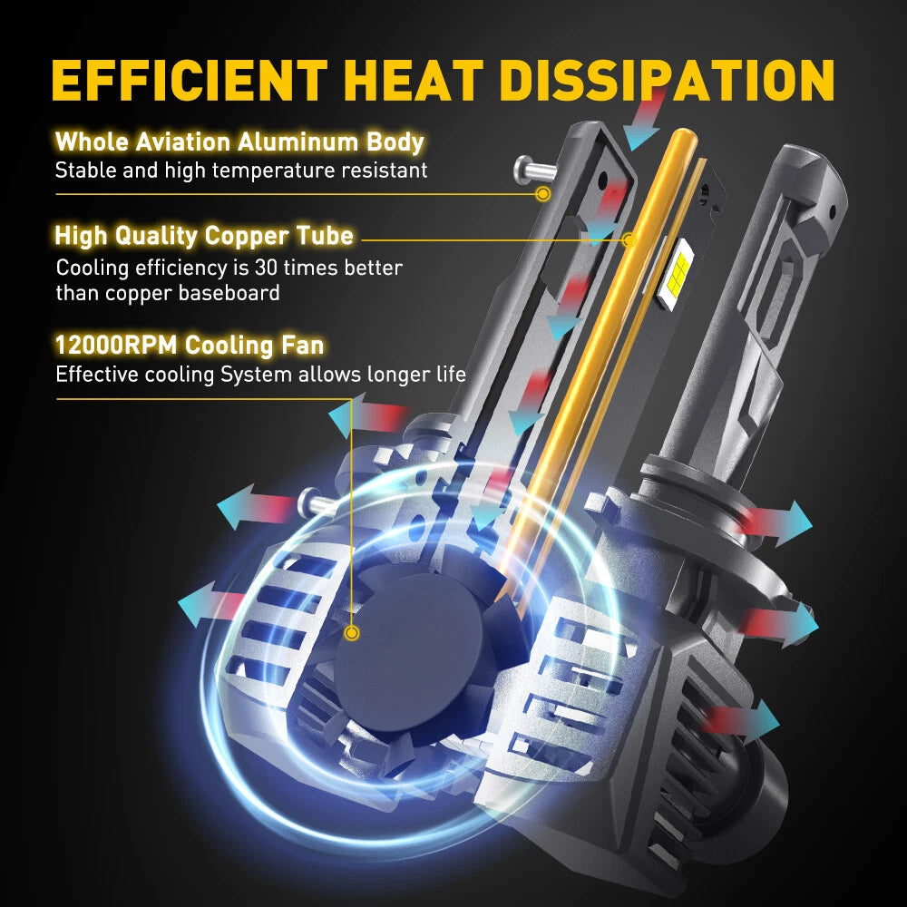 AUXITO H11 LED Headlight Kit Low Beam Bulb Super Bright 6500K Bulbs 40000LM EOA AUXITO
