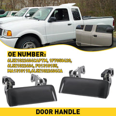 Door Handle Set For 2001-2011 Ford Ranger Smooth Black Front LH RH Outer 2Pc US 6B93BC-57