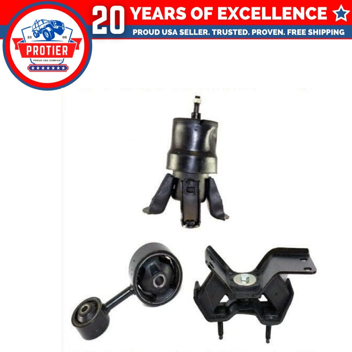 Motor & Trans Mount 3PCS Set Fit 1997-2001 Toyota Camry 2.2L for Auto Trans 6B93BC-57