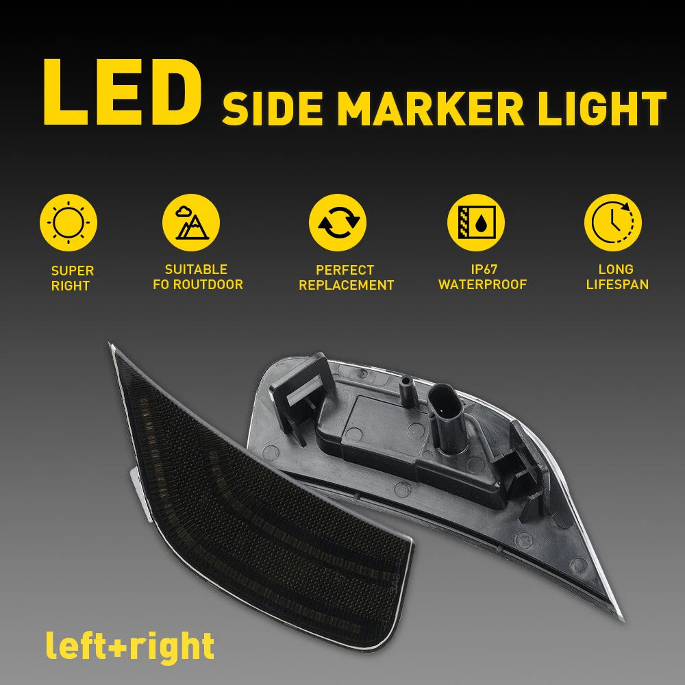 Smoke LED Side Marker For Light 21-23 Chevrolet Tahoe Cadillac Suburban Escalade 6B93BC-57