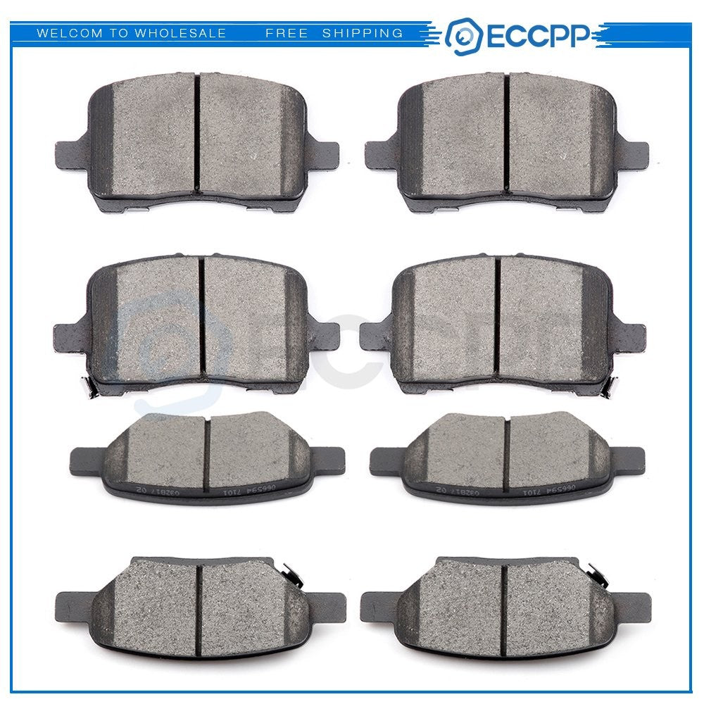 Front and Rear Brake Ceramic Pads For Chevrolet Cobalt SS 2007 Anti Noise 8pcs