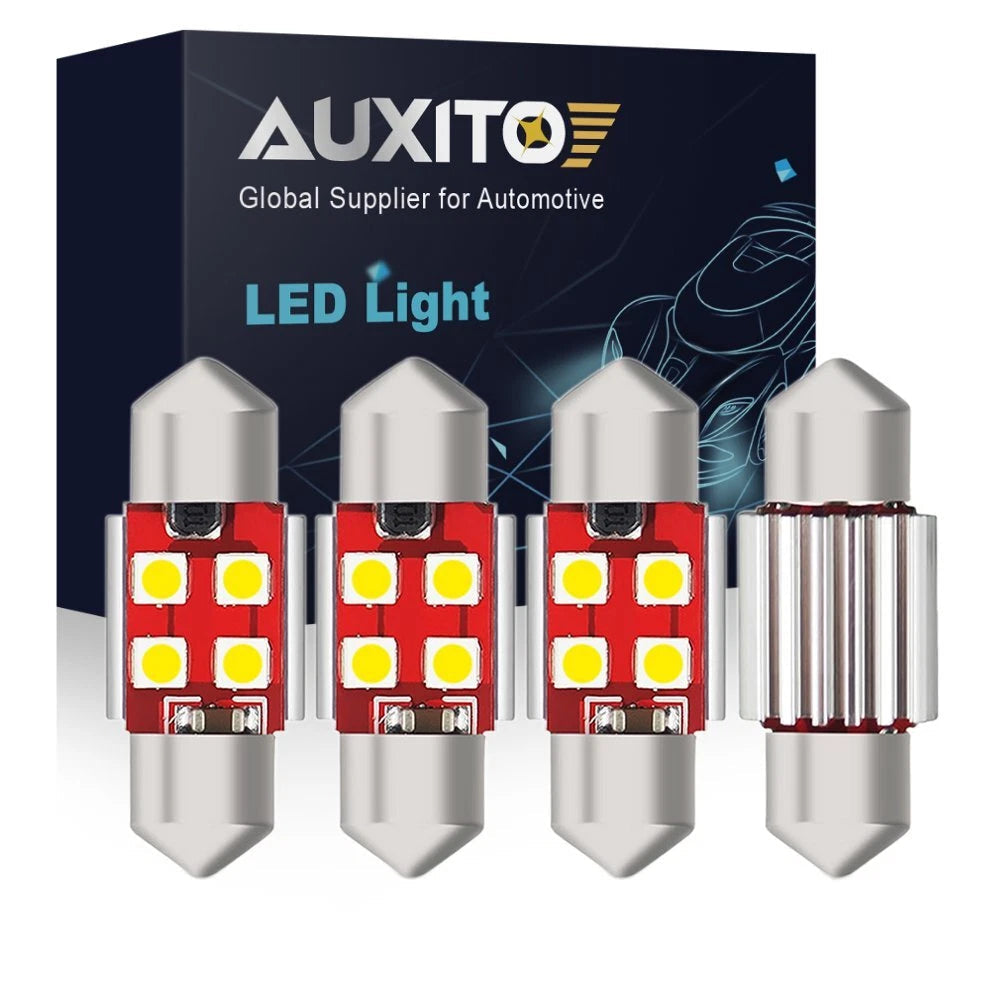 AUXITO 4X Dome Light DE3175 White 6000K Canbus LED Bulb for Toyota Camry 4Runner AUXITO