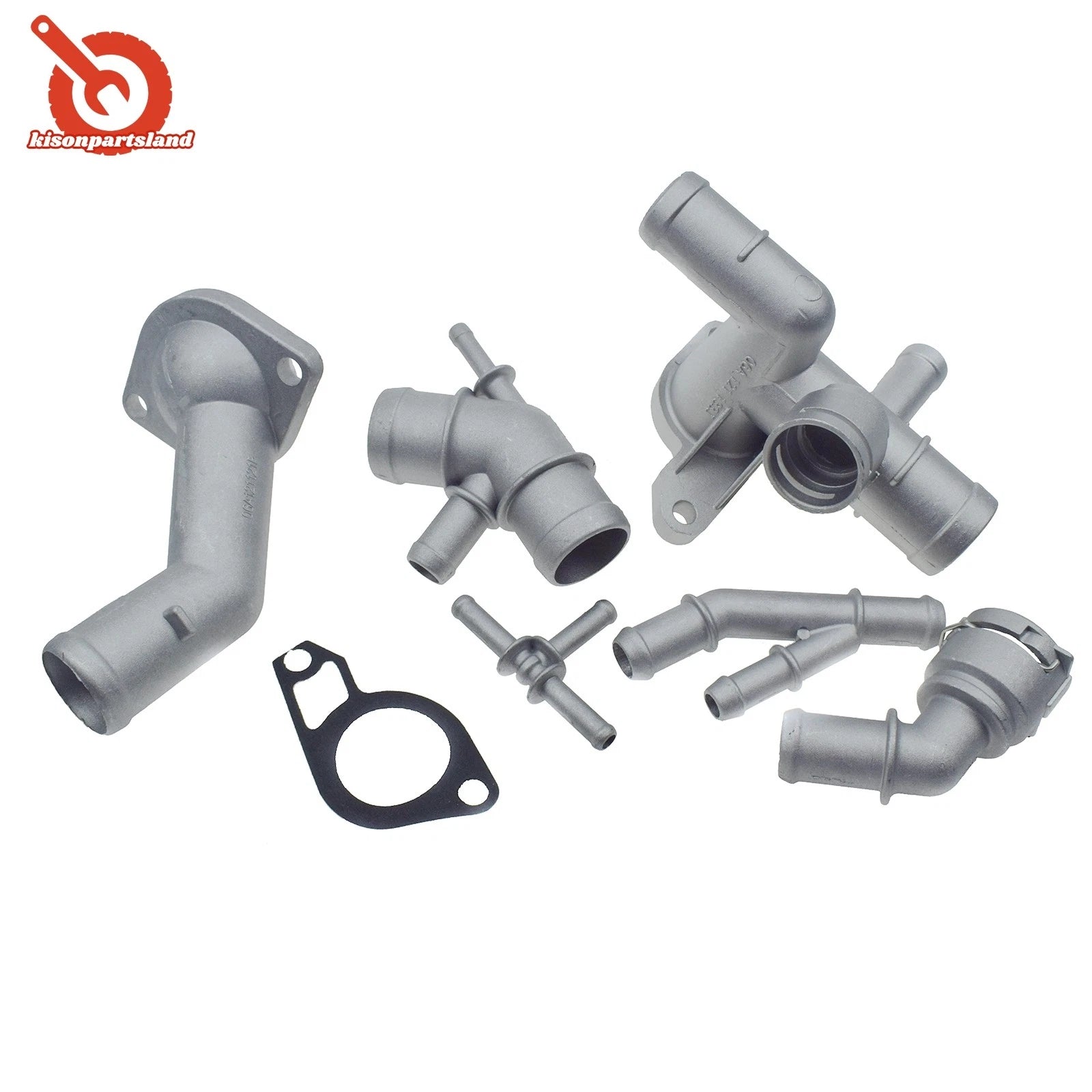 6PCS Aluminum Coolant Flange Upgrade Kit For VW Golf MK4 Jetta GTI 1.8T 2000-05 6B93BC-57