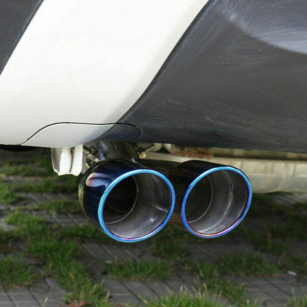 Car Dual Outlet Rear Muffler Tip Exhaust Pipe Tail Throat Replace For 1.4-2.5 EA 6B93BC-57