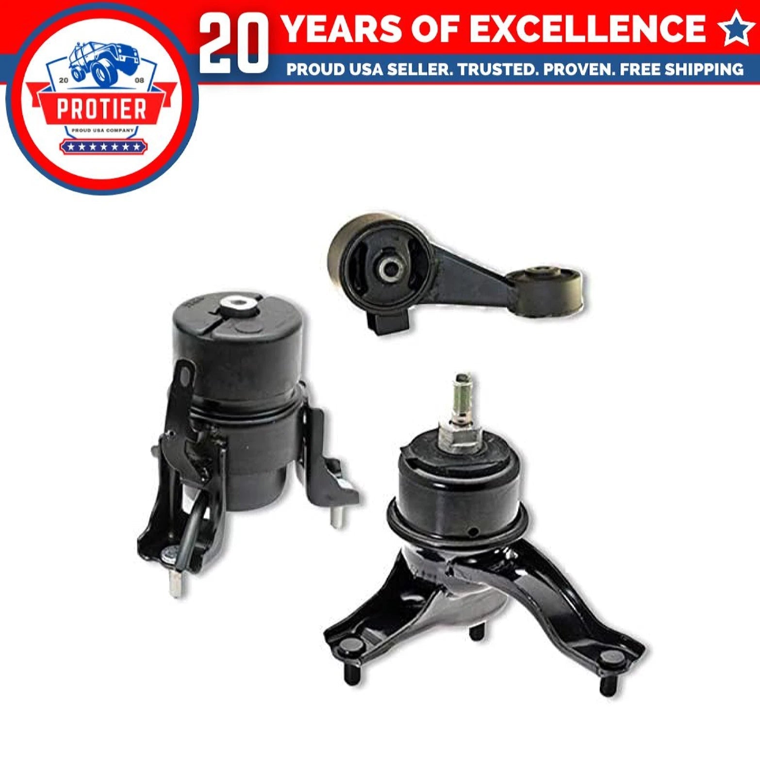 Fits 2004-2006 Toyota Camry 3.3L / Lexus ES330 Engine Motor Mount 3pcs : 6B93BC-57